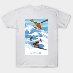 RETRO HELISKI REVELSTOKE SKI POSTER T-Shirt